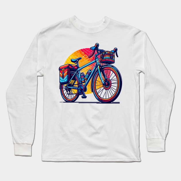 Touring Bike Long Sleeve T-Shirt by Vehicles-Art